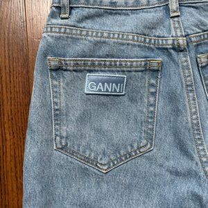 Ganni Denim Betzy Boot Cut High Waist Jean Size 25 Small NWOT